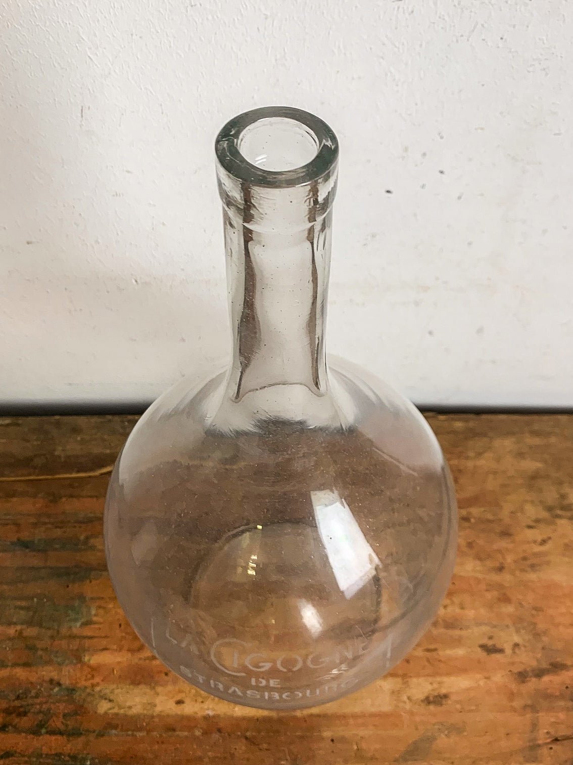 Vintage Flasche La Cigogne De Strasbourg