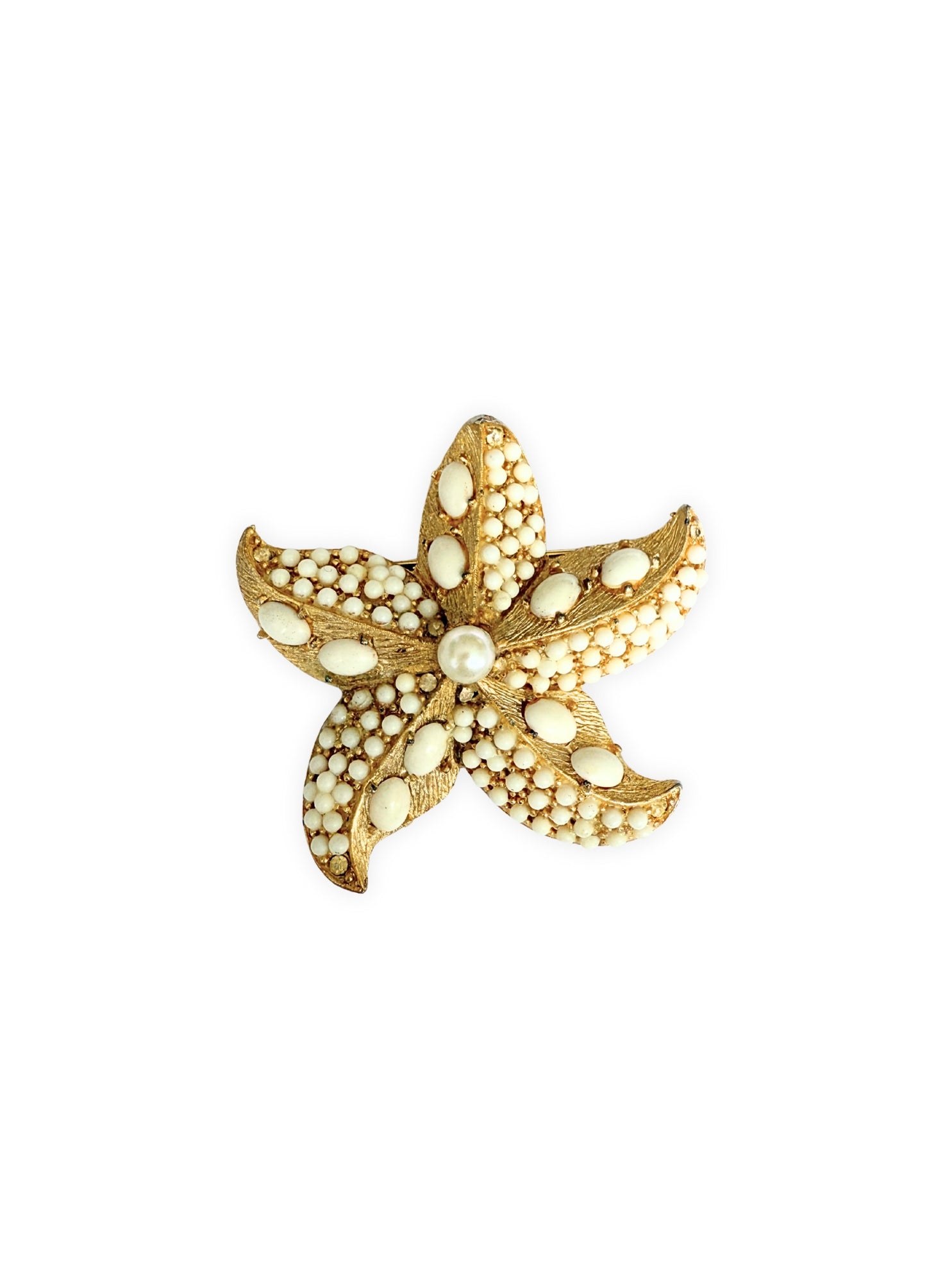 Vintage starfish brooch, USA 1960s