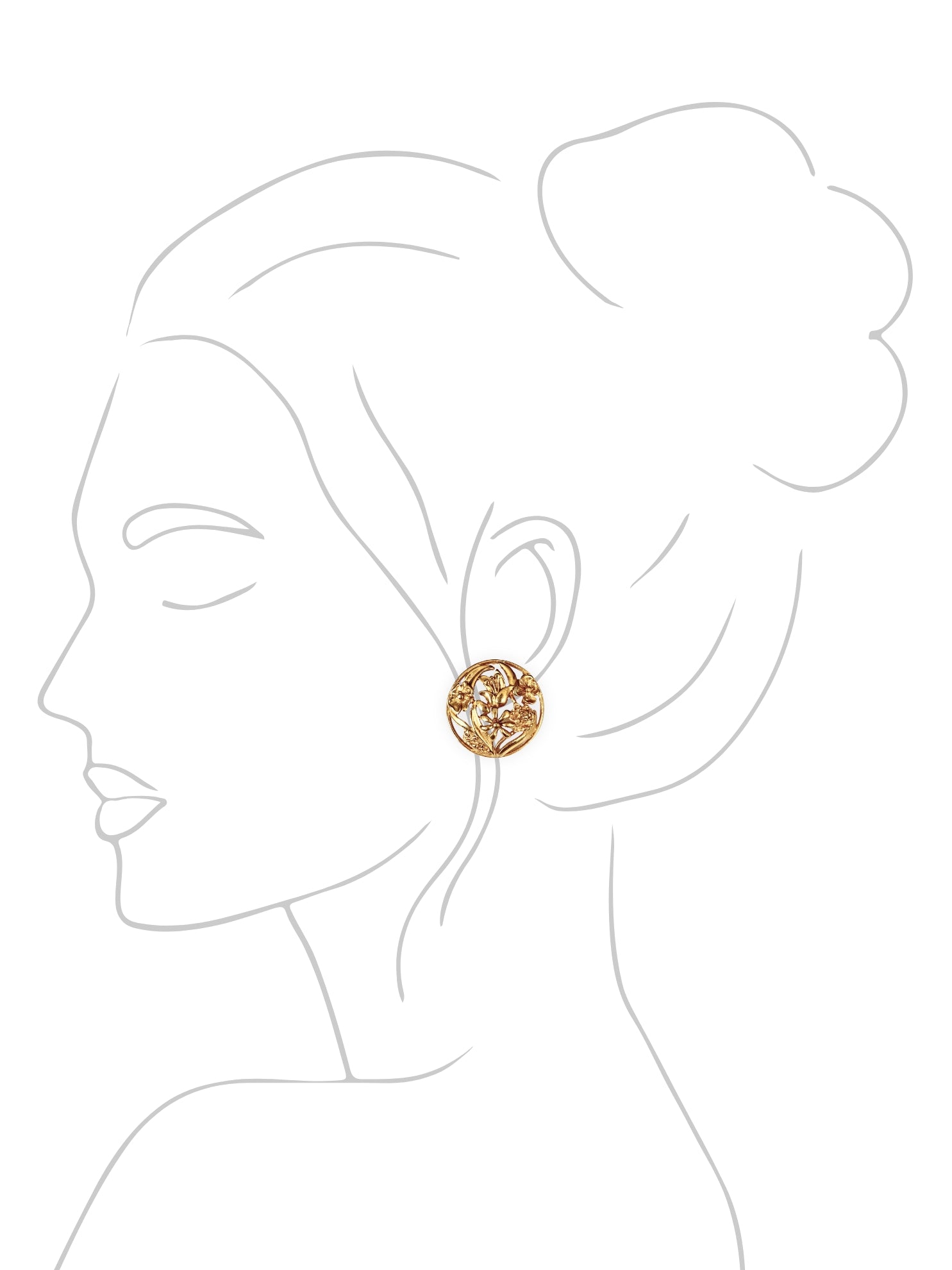 Goldene Blüten Ohrstecker von MONET Vintage Schmuck