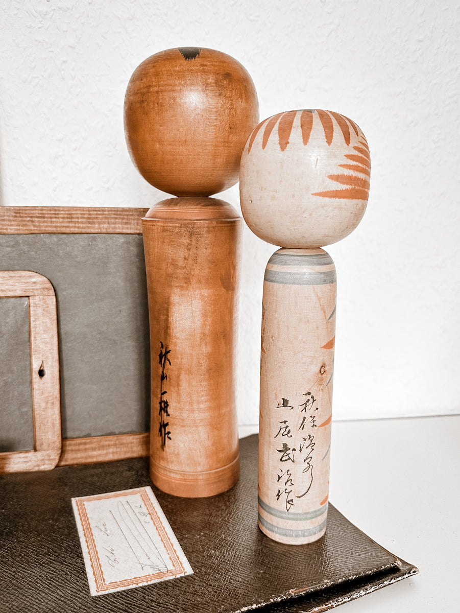 Vintage Kokeshi Puppen 50er 60er Jahre Japan