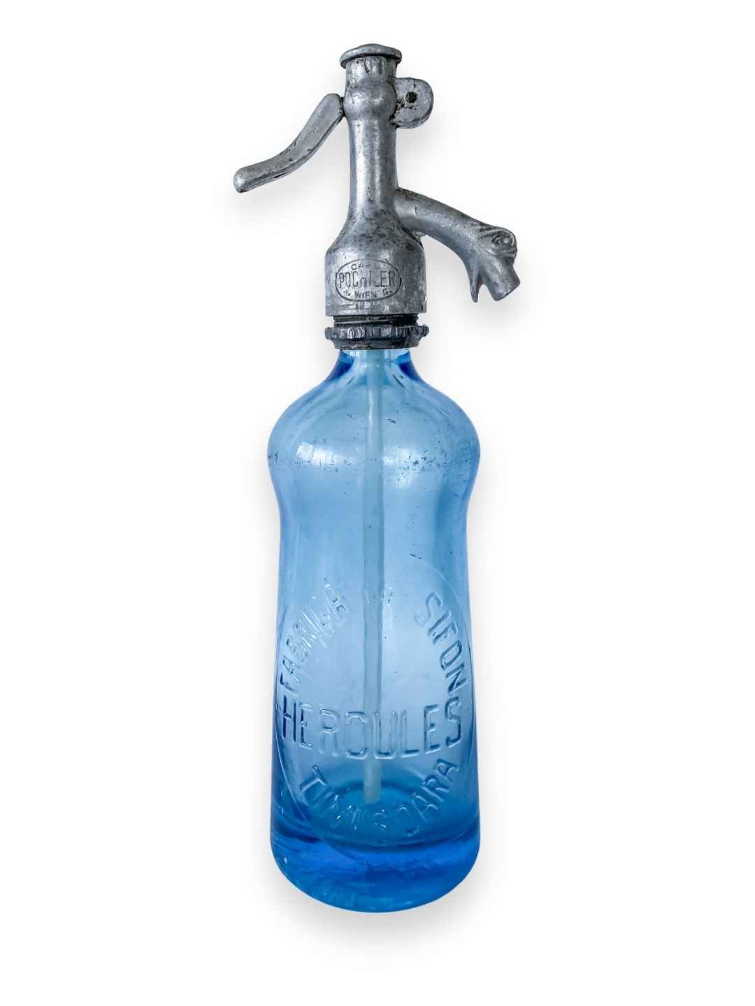 Antike Seltzer Flasche "Hercules" aus Glas 1928