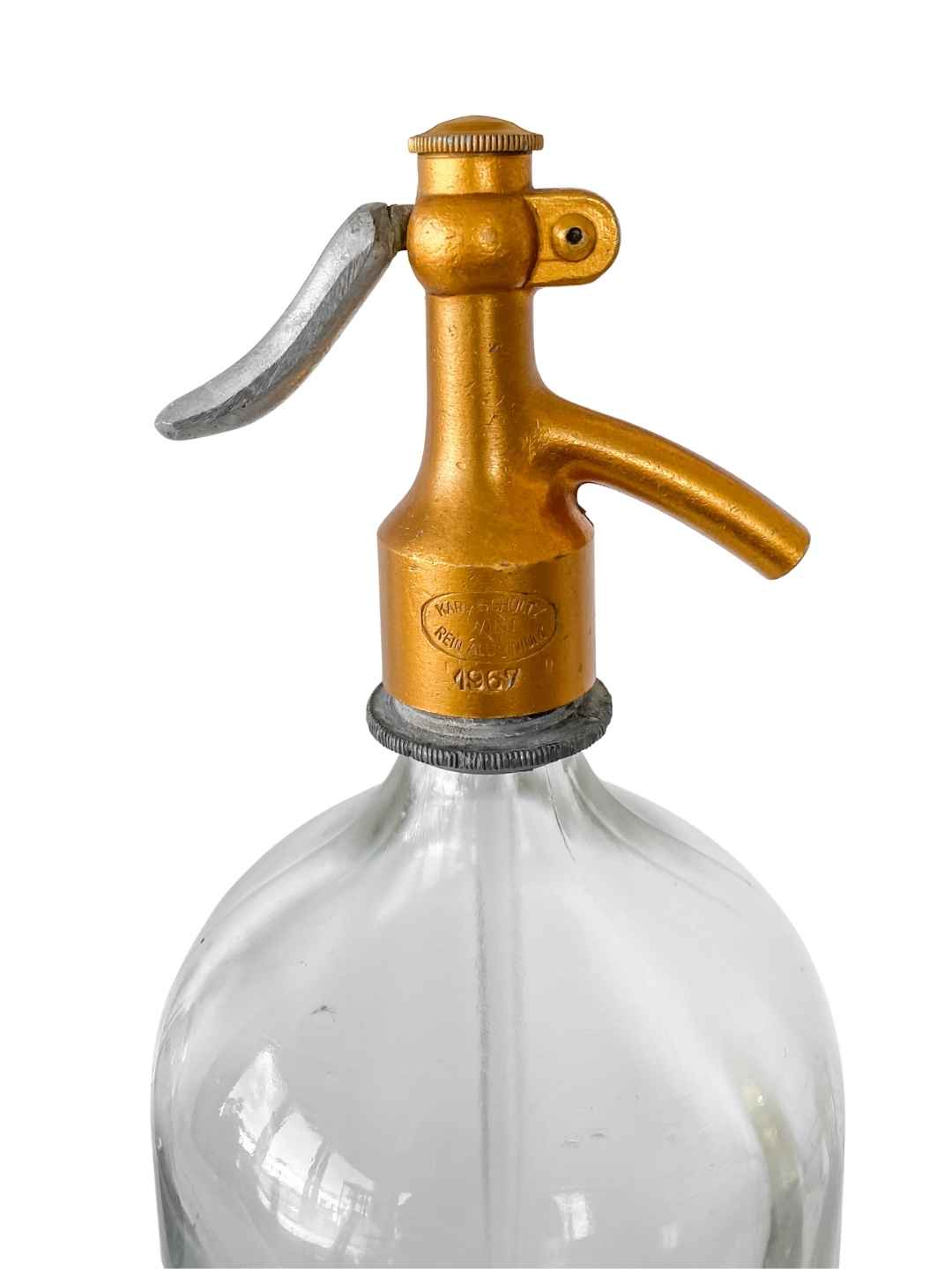 Vintage Siphon Flasche "Famlacher Klagenfurt" aus Glas 1967
